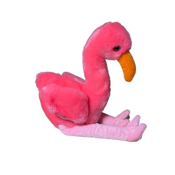 Ty Pinky Flamingo Beanie Buddy Plush1998 Polyester Fiber Pellets Pink 16 Inch - Picture 6 of 14